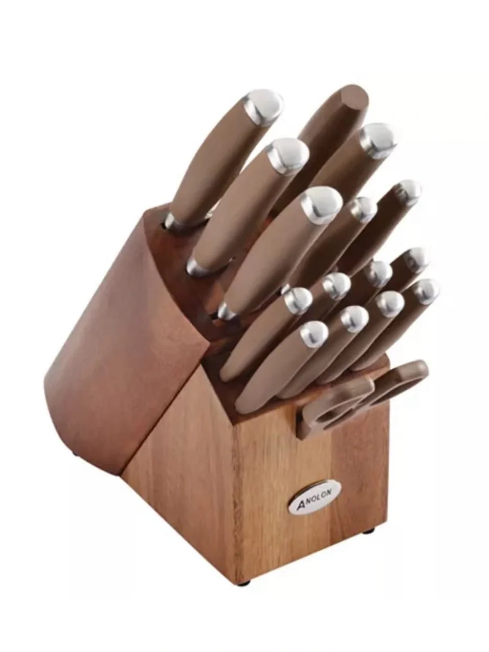 Anolon Advanced SureGrip Forged High Carbon Steel 15 Pc Knife Block Set